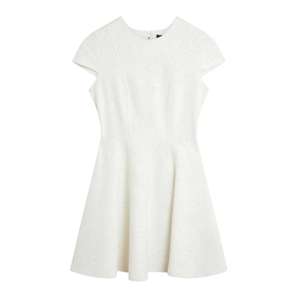 Ted Baker Womens/Ladies Codaa Embroidered Ponte Skater Dress / Ivory